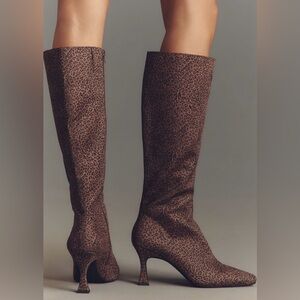 Jeffrey Campbell Leopard-Print Over-the-Knee Boots - Brown/Black